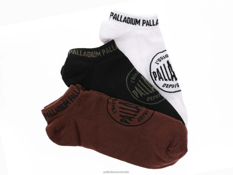 Palladium Unisex ANGLE SOCKS PACK 2868N338 Socks BLACK/WHITE/MAROON