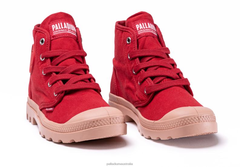 Palladium Kids PAMPA HI V 2868N357 Shoes RED SALSA