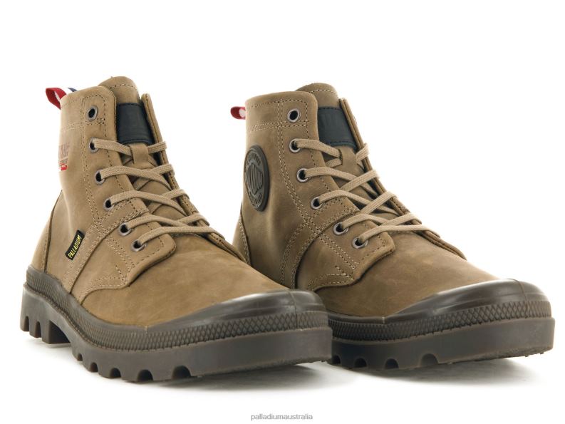 Palladium Unisex PALLABROUSSE 75TH LEATHER 2868N26 Boots BONE BROWN