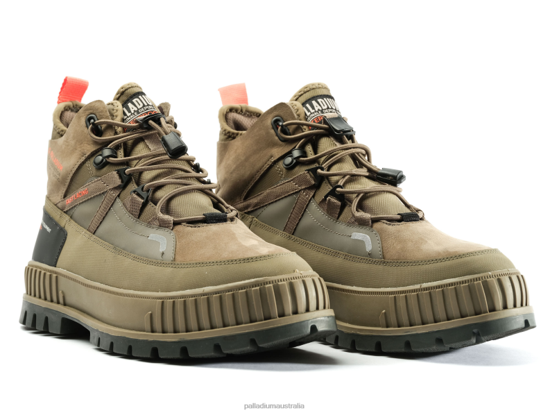 Palladium Unisex PALLASHOCK TRAVEL WPPLUS 2868N130 Shoes DUSKY GREEN