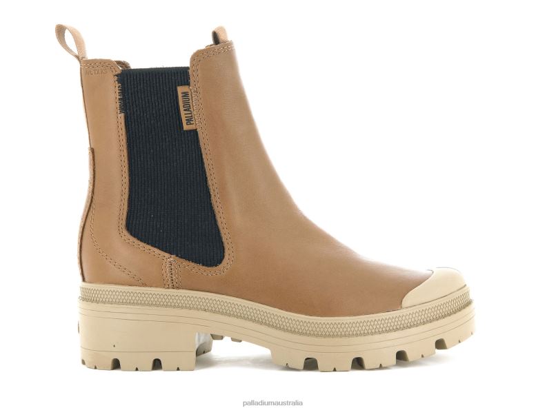 Palladium Women PALLABASE CHELSEA LEATHER 2868N232 Boots DEAR BROWN