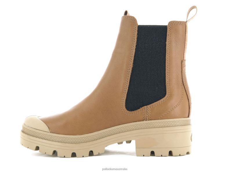 Palladium Women PALLABASE CHELSEA LEATHER 2868N232 Boots DEAR BROWN