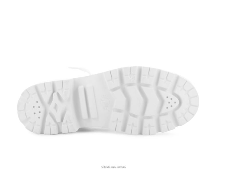 Palladium Women PALLABASE LEATHER 2868N224 Boots WHITE/BLACK