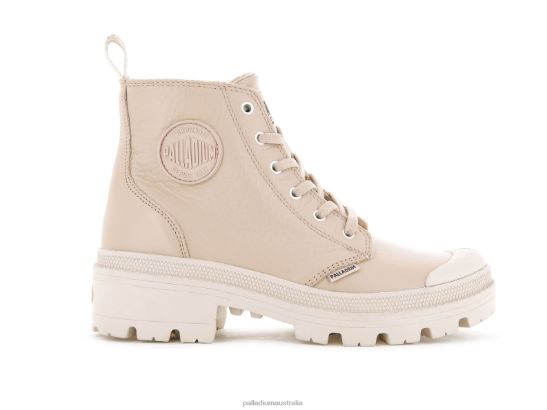Palladium Women PALLABASE LEATHER 2868N277 Boots LIGHT KHAKI
