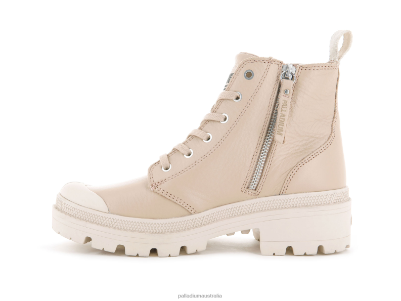 Palladium Women PALLABASE LEATHER 2868N277 Boots LIGHT KHAKI
