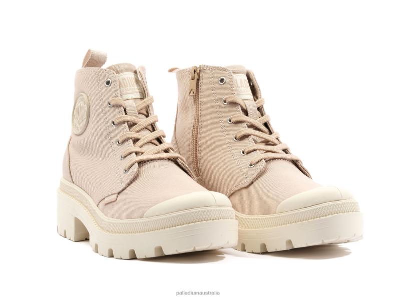 Palladium Women PALLABASE TWILL 2868N219 Boots NUDE DUST