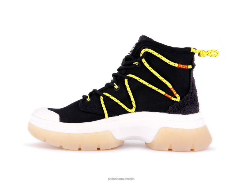 Palladium Women PALLAWAVE LACE IT 2868N292 Shoes BLACK/MARSHMALLOW