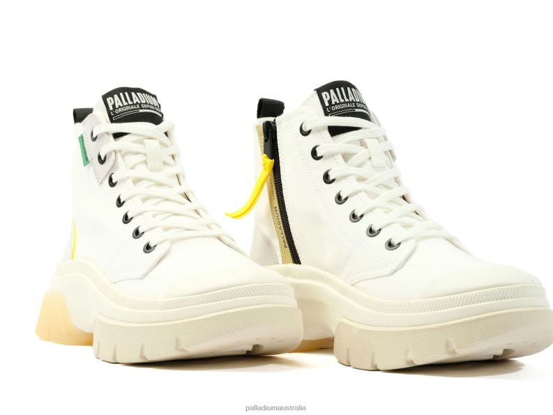 Palladium Women PALLAWAVE MID METRO 2868N285 Shoes STAR WHITE