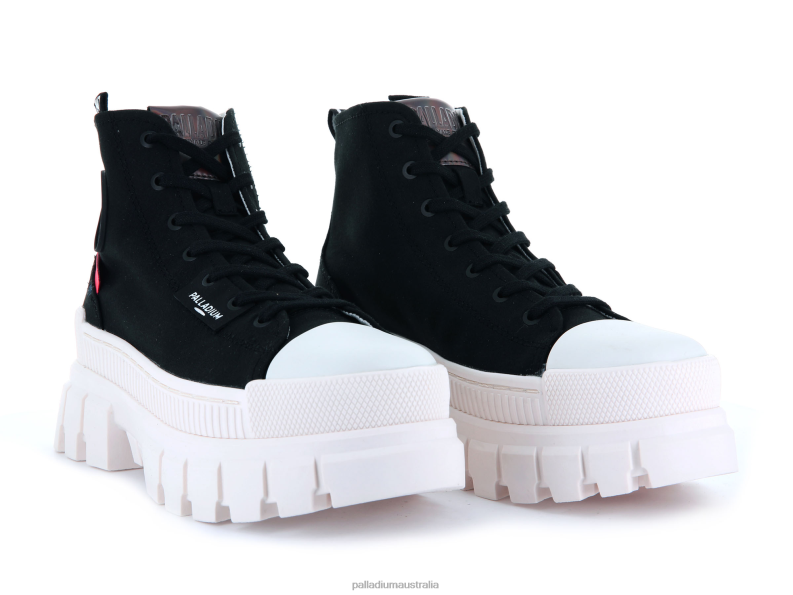 Palladium Women REVOLT HI TX 2868N300 Shoes BLACK/MARSHMALLOW